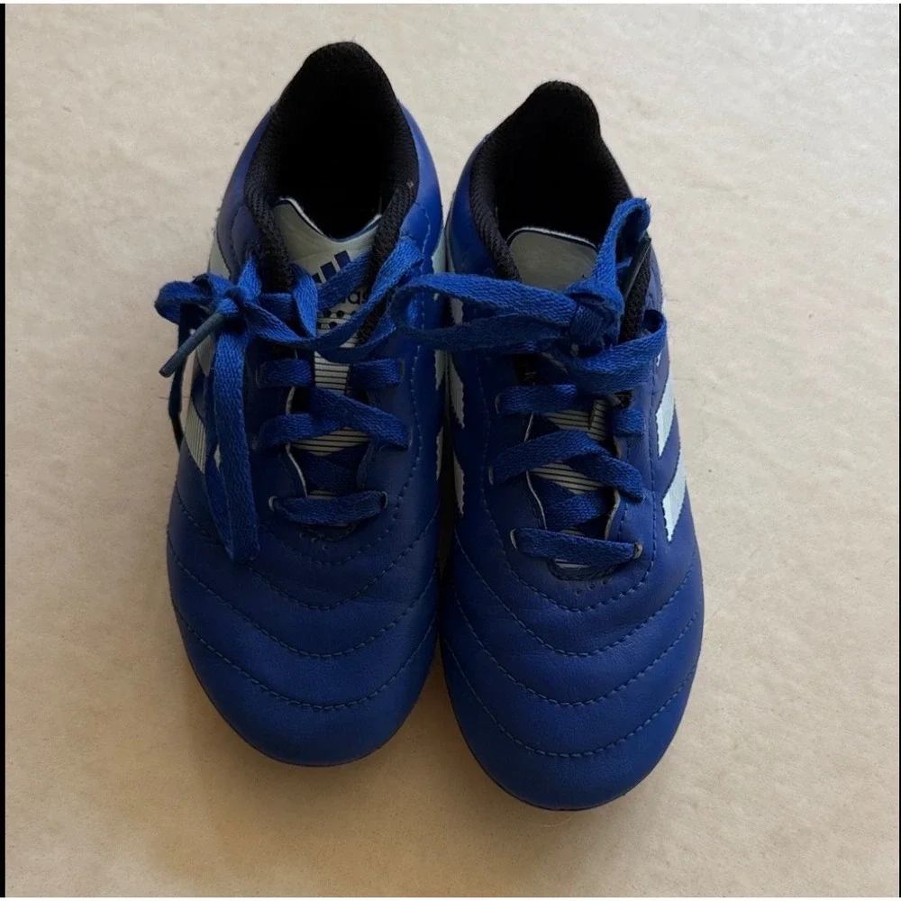 Adidas Goletto VIII FG Kids Soccer‎ Cleats Blue White GW0110 Size 12K